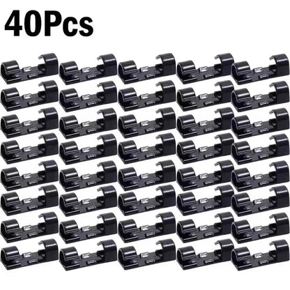 5/20/40/60Pcs Self-Adhesive Cable Organizer Clip Desk Tidy Management Clip Cable Protector For Mouse Headset Wire Storage Winder