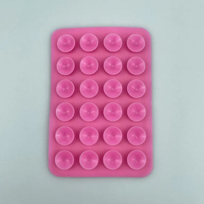 Multifunctional Silicone Suction Pad Phone Fixture Suction Cup Backed Adhesive Rubber Sucker Pad Fixed Pad 24Square Suction Cups