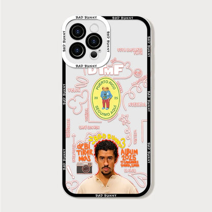 Clear Phone Case for IPhone 16 Pro Max 15 14 13 12 11 Mini X XR XS SE2 7 8 14Plus DTMF Debí Tirar Más Fotos Bad Bunny Soft Cover