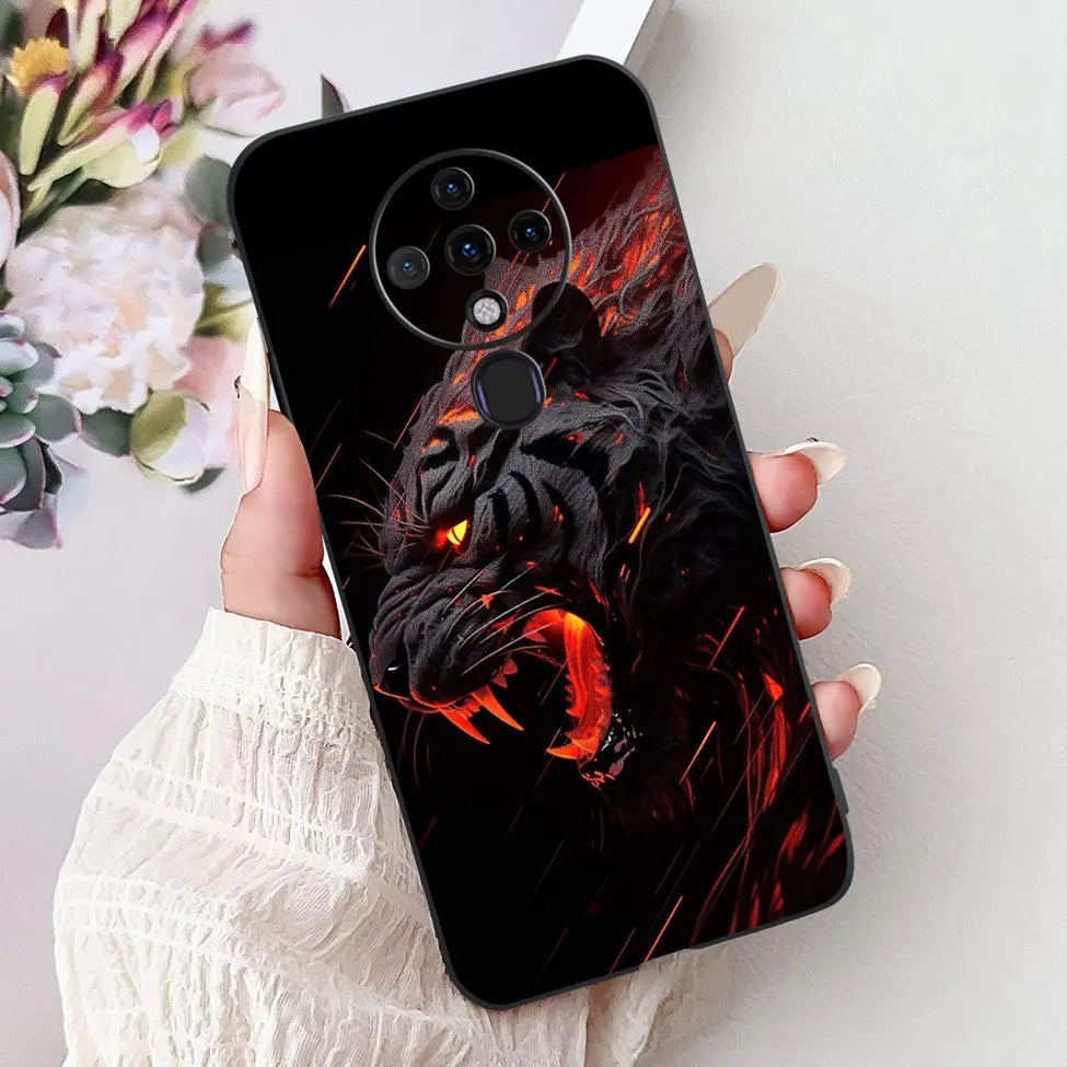 6.8'' For Tecno Spark6 KE7 Back Cover For Techno Spark 6 Case Shockproof Luxury Cute Cartoon Funny Cool Silicone Bumper Funda