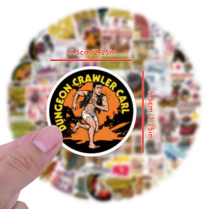 110PCS Dungeon Crawler Carl Stickers Graffiti Stickers DIY Diary Phone Case Handmade Scrapbook Aesthetic Stickers