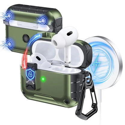 Magnetic Auto Lock Case for AirPods Pro 3 Phone Stand Case Cover with Cleaning Kit Keychain Protective Case for AirPods Pro 3