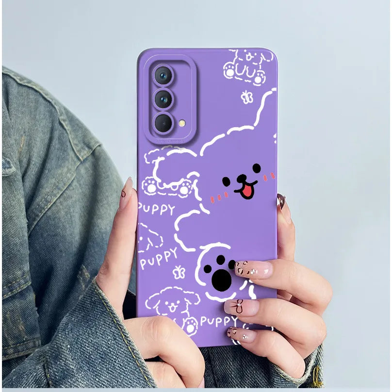 For Realme GT Master Phone Case GTmaster Edition RMX3363 RMX3360 Casing Soft Silicone Sweet Painted Fashion Flower Printed Cover