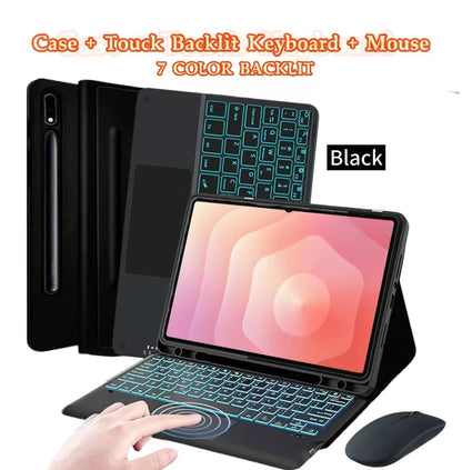 Case for Galaxy Tab S11 Ultra 2025 14.6 Inch ,  Wireless Keyboard Leather Cover with S Pen Holder for SM-X936B/ SM-X930, Black