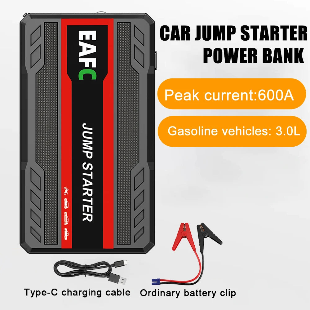 New 2000/1200/600A Car Jump Starter  Car Battery Starters Portable Power Bank 12V Starting Device Booster For Petrol Diesel Car