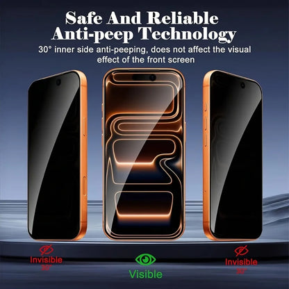 3Pcs Anti Spy Full Screen Protector for iPhone 17/16/15/Pro Max 17e/16e/Air/14/13/12/Pro 15/14 Plus Dust Free Installation Glass
