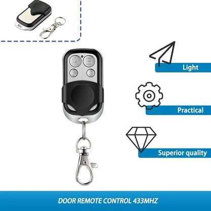 1PCS 433MHZ 4 Buttons Clone Fixed Learning Rolling Code Universal Garage Door Opener Remote Control Duplicator Garage