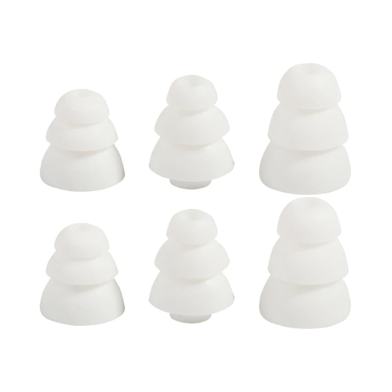 in-Ear Headphones Ear Tips Triple Flange Earpads Perfectly Fits for Earphones with Inner Hole from 3.8mm-4.5mm 896C