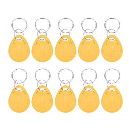 5YOA 10pcs 125KHz Read-Only RFID TK4100 EM4100 Proximity Keyfobs Smart Secure Door Entry Access Control ID Keychain Token Tag