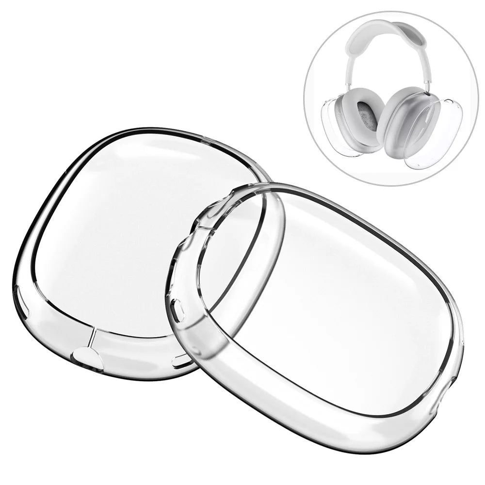 For AirPods Max Transparent Case Soft TPU Anti-Scratch Cover Sleeve Protective Cases For Apple AirPods Max Headphone Accessories