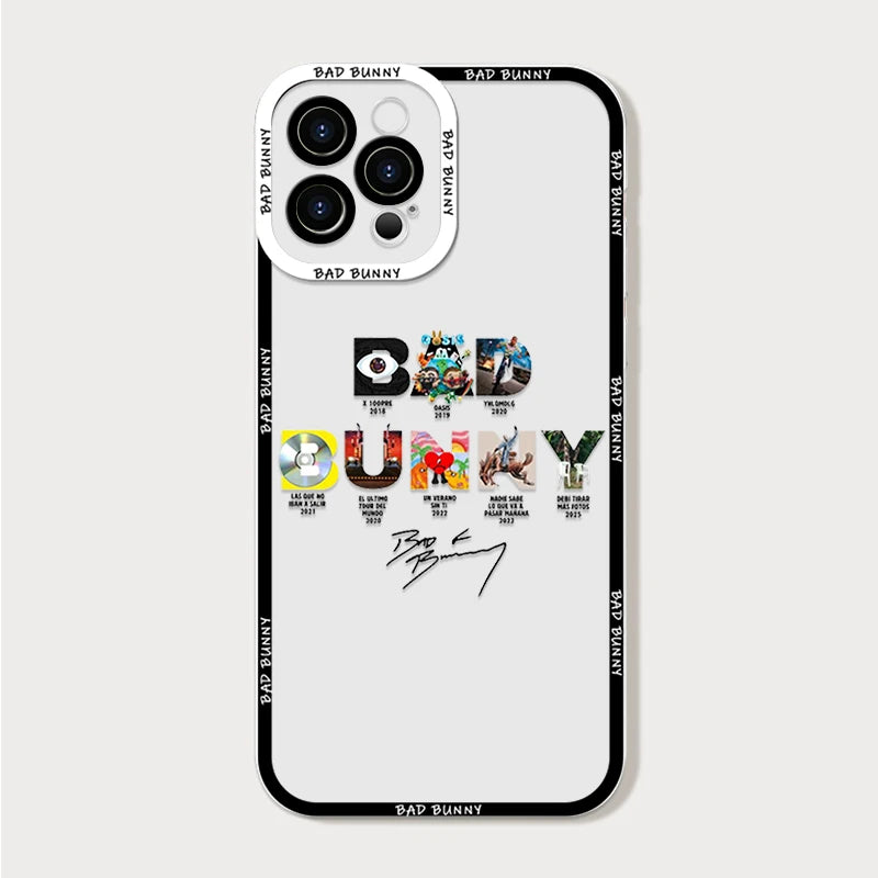 Clear Phone Case for IPhone 16 Pro Max 15 14 13 12 11 Mini X XR XS SE2 7 8 14Plus DTMF Debí Tirar Más Fotos Bad Bunny Soft Cover