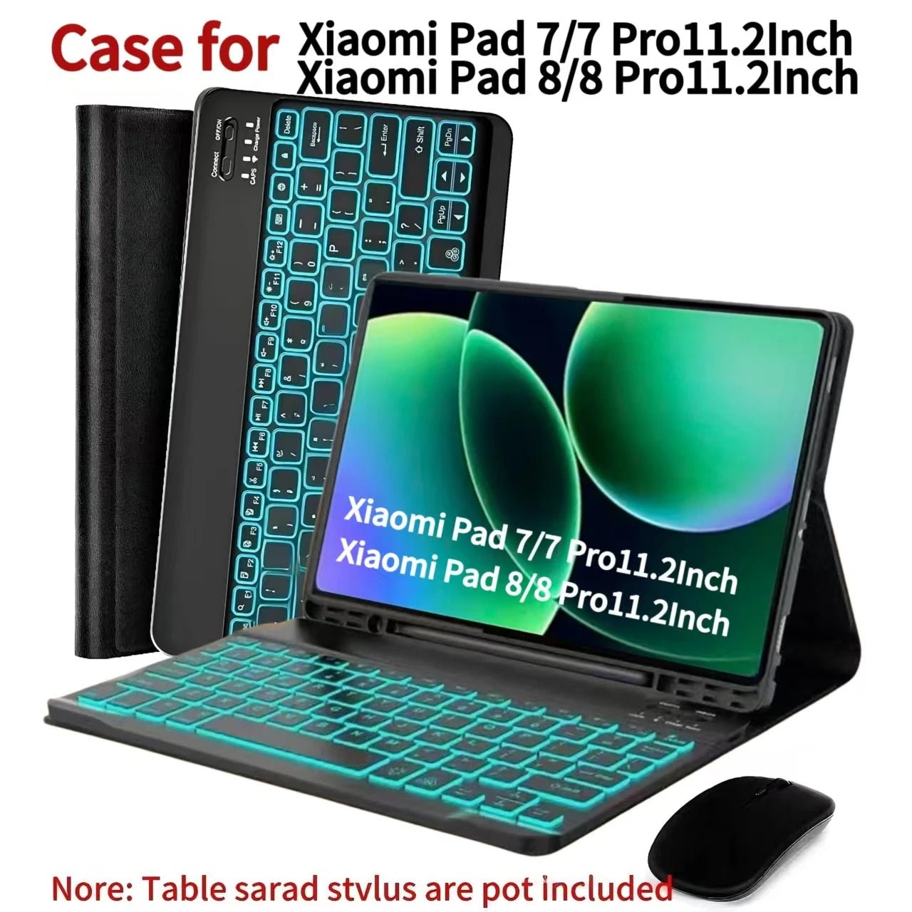 Case for Xiaomi Pad 7 /8 11.2" Bluetooth keyboard case for Xiaomi Pad 7/8 Pro 11.2 " Wireless Bluetooth Removable keyboard Case