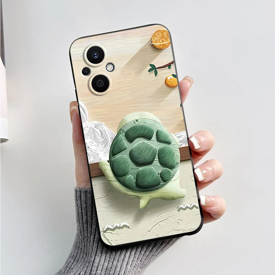 For Oppo Reno7 Z 5G Case Reno 7 8 Lite Bear Cartoon Frog Soft Silicone Phone Case For Oppo Reno 7Z 8Z Reno7Z 5G Back Cover Capa