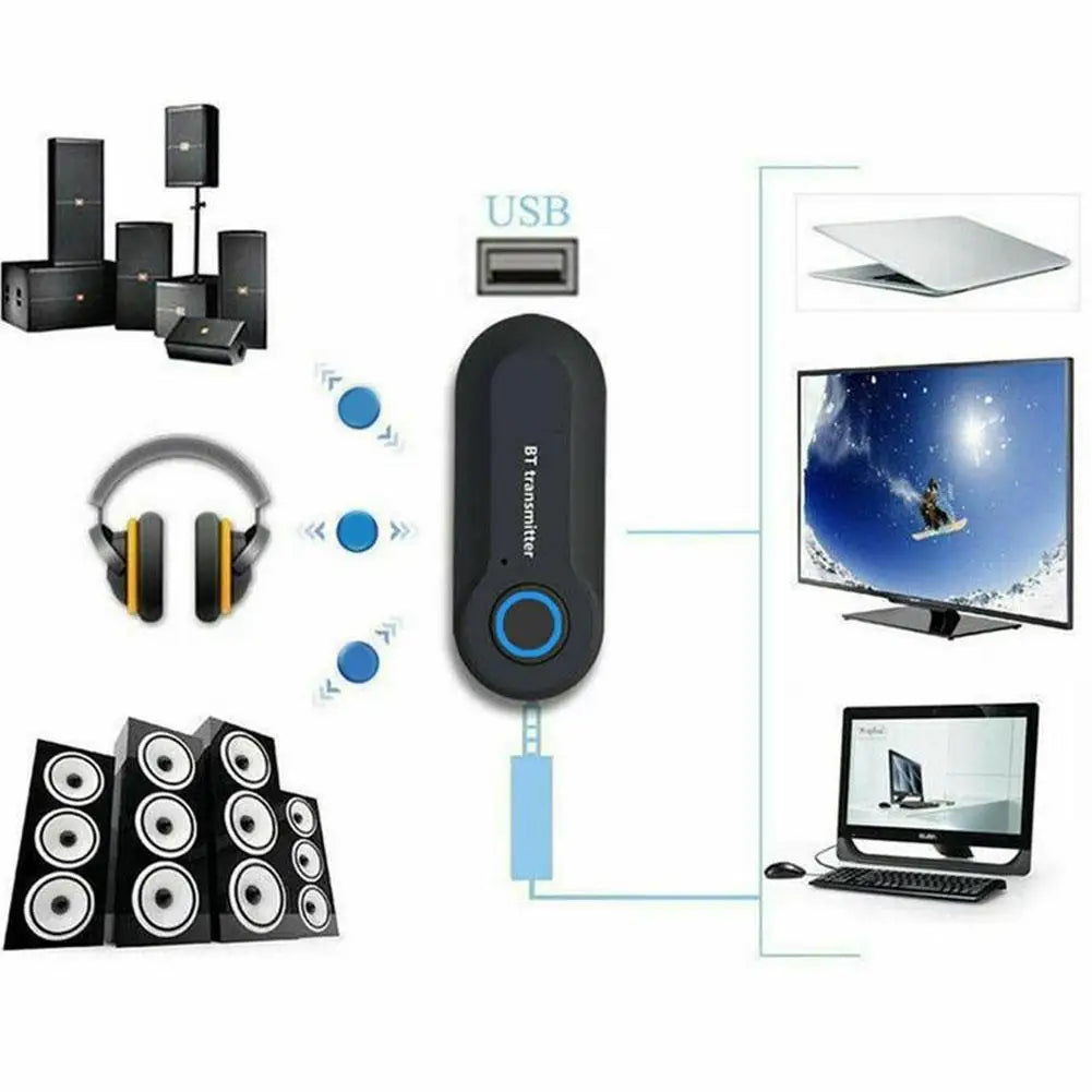 Bluetooth Transmitter 3.5mm Jack Audio Adapter Wireless Adapter Transmitter Bluetooth For Headphones TV Stereo 4.0 Audio Cable