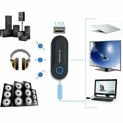 Bluetooth Transmitter 3.5mm Jack Audio Adapter Wireless Adapter Transmitter Bluetooth For Headphones TV Stereo 4.0 Audio Cable