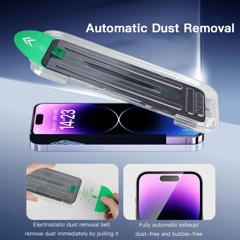 SKIG 1-3PCS Privacy Anti-Spy Tempered Glass For iPhone 17 16 15 14 13 12 Pro Max Plus Auto-Dust Removal For 17 Screen Protector