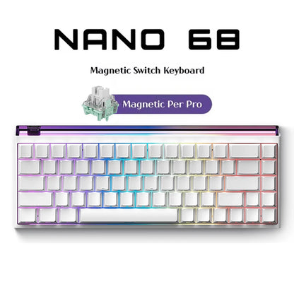 Madlions NANO 68/68 PRO Magnetic Axis Keyboard TTC Axis Type-C RGB 8000HZ Adjustable 0 Dead Zone RT 0.01 Esports Gaming Keyboard