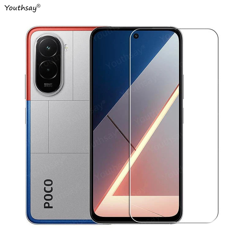 Full Gule Tempered Glass For Poco M7 Screen Glass Poco M7 Screen Protector HD Protctive Phone Camera Lens Film For Poco M7 4G