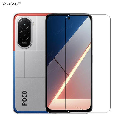 Full Gule Tempered Glass For Poco M7 Screen Glass Poco M7 Screen Protector HD Protctive Phone Camera Lens Film For Poco M7 4G