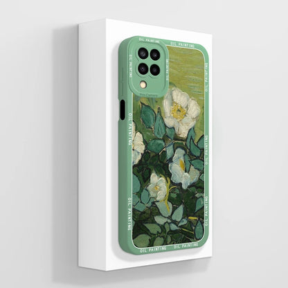 Cases For Samsung Galaxy A12 M12 F12 Back Cover Fashion Avocado Design Matte Liquid Silicone Soft Screen Protector Bumper Fundas