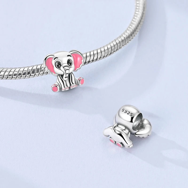 New IN 925 Sterling Silver Charms Beads Headphones Snail Fox Rose Pendant Jewelry Fit Original Bracelet For Women DIY Gift