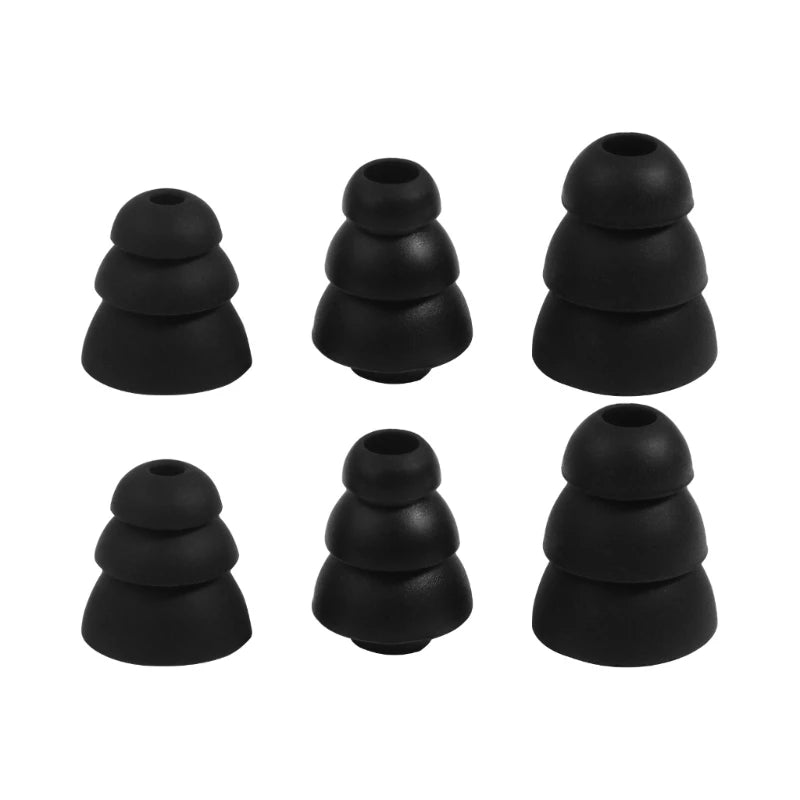 in-Ear Headphones Ear Tips Triple Flange Earpads Perfectly Fits for Earphones with Inner Hole from 3.8mm-4.5mm 896C