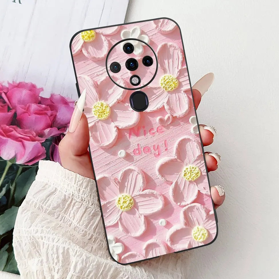 6.8'' For Tecno Spark6 KE7 Back Cover For Techno Spark 6 Case Shockproof Luxury Cute Cartoon Funny Cool Silicone Bumper Funda