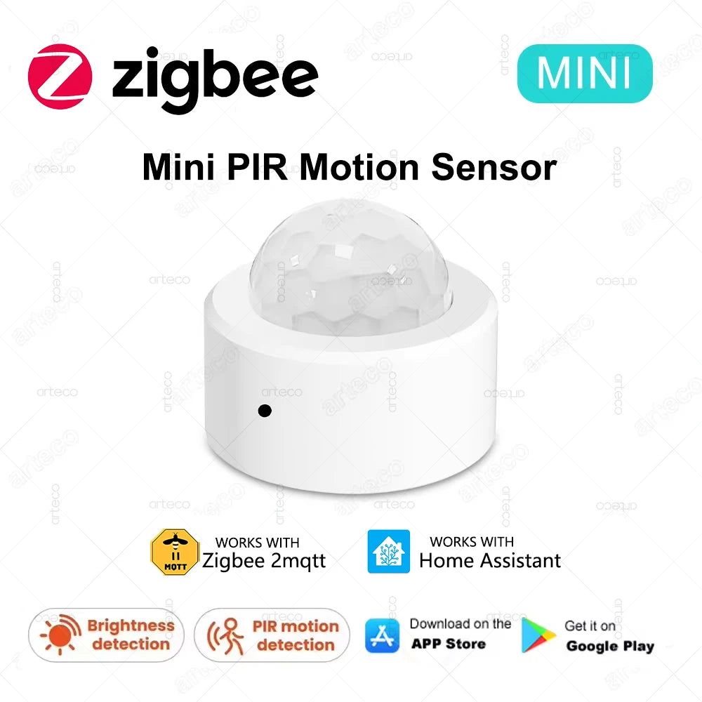 ZigBee Pir Motion Sensor Smart Human Body Sensors Infrared Detector Security Burglar Alarm Sensor Works With Home Assistant Z2M