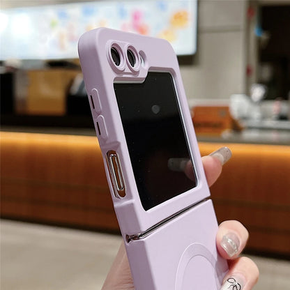 Liquid Silicone Magnetic Case For Samsung Galaxy Z Flip 7 6 5 4 3 Wireless Charging Shockproof Protection Soft Cover For ZFlip6