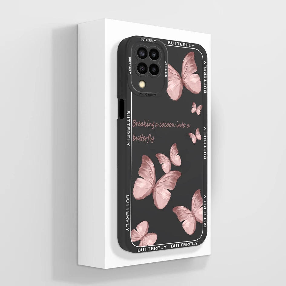 Cases For Samsung Galaxy A12 M12 F12 Back Cover Fashion Avocado Design Matte Liquid Silicone Soft Screen Protector Bumper Fundas
