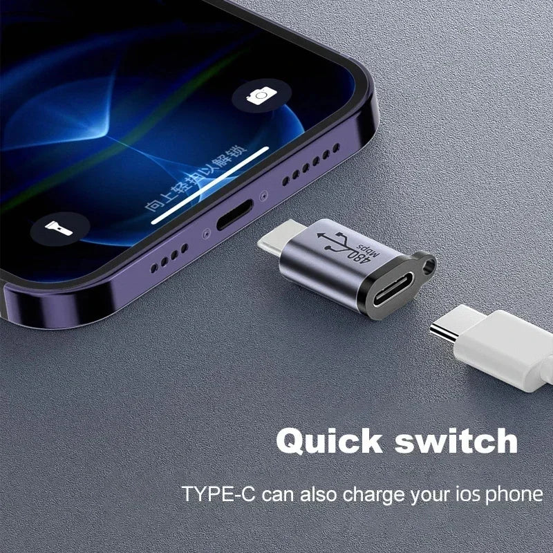 Type C Adapter USB C To Micro To Mini USB Female Converters For iPhone 15 14 Xiaomi Samsung For Lightning Male Charger Adapter