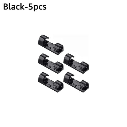 5/20/40/60Pcs Self-Adhesive Cable Organizer Clip Desk Tidy Management Clip Cable Protector For Mouse Headset Wire Storage Winder