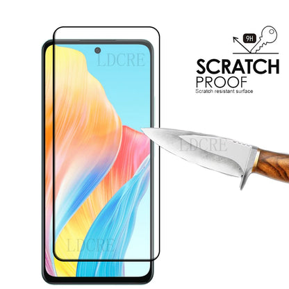 6-in-1 For OPPO A58 Glass For OPPO A58 Tempered Glass 9H Protective Full Cover Glue Screen Protector OPPO A 58 A58 4G Lens Glass