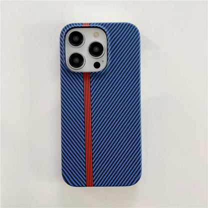 Racing Sports Car Carbon Fiber lines Phone Case for iPhone 12 13 Mini 11 14 15 16 17 Pro Max Air Track 17ProMax PC Cover Funda