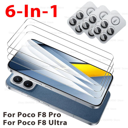 6in1 For Xiaomi Poco F8 Ultra Camera Film Tempered Glass PocoF8Ultra Poko Little F 8 Ultra F8Pro 5G Lens Screen Protective Glass