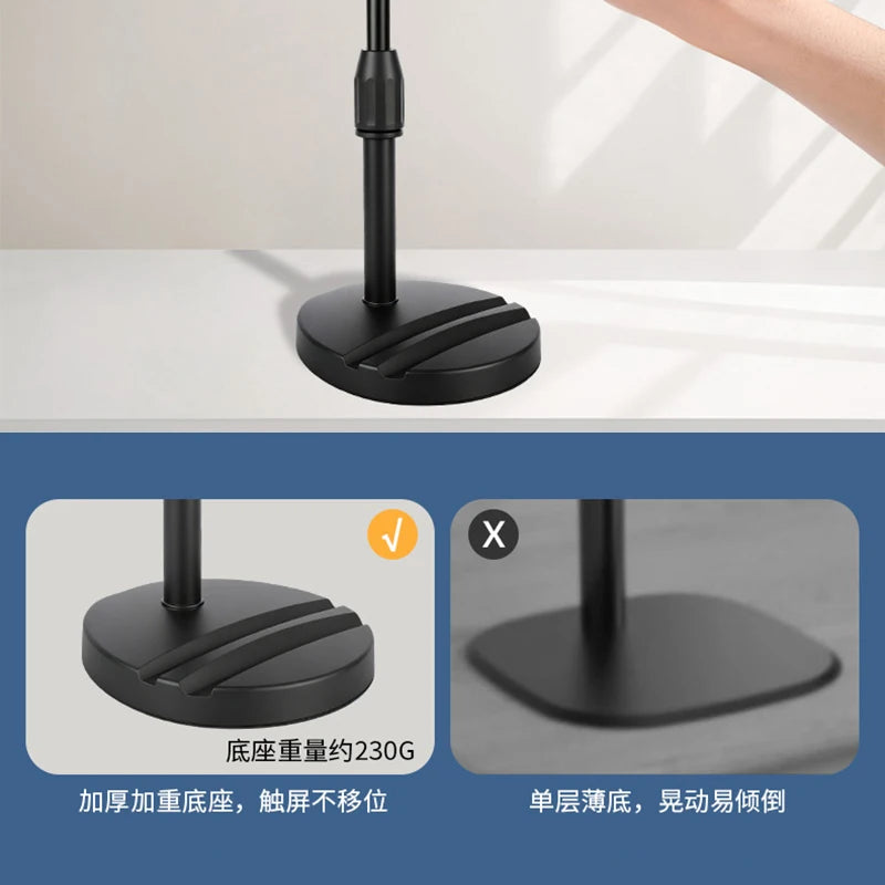Black Universal Aluminum Alloy Headphone Stand Durable Desktop Gaming Headset Holder Multimedia Accessory for Earphones