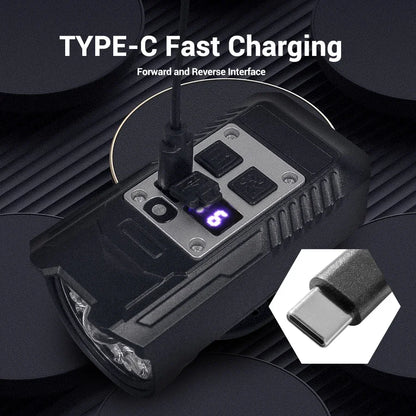 9 LED Bicycle Headlight USB Rechargeable Bike Lamp Super Bright Handlebar Lights Outdoor Waterproof Cycling  Front Light