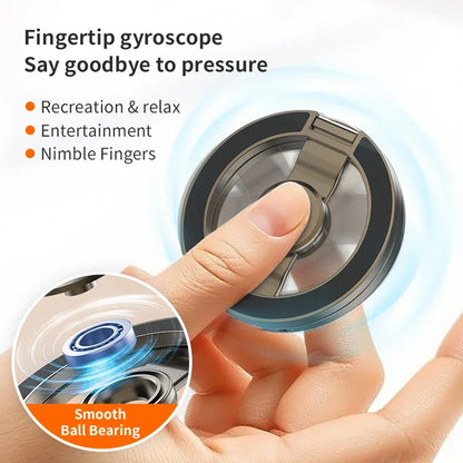 Foldable Double-Sided Mobile Phone Holder for Magsafe iPhone 17 16 15 14 13 360° Rotation Stand with Strong Magnet Finger Grip