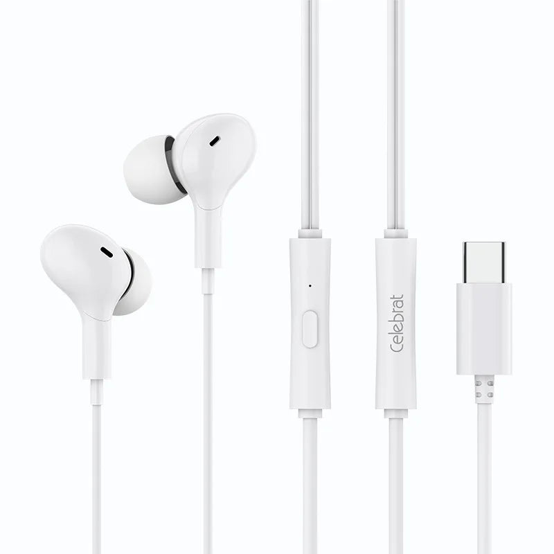 Type C Jack Wired Earbuds Headphones With DAC Microphone DAC HiFi Stereo for Samsung Galaxy S23 S21 S22 A54 A34 A53 A53 Ultra