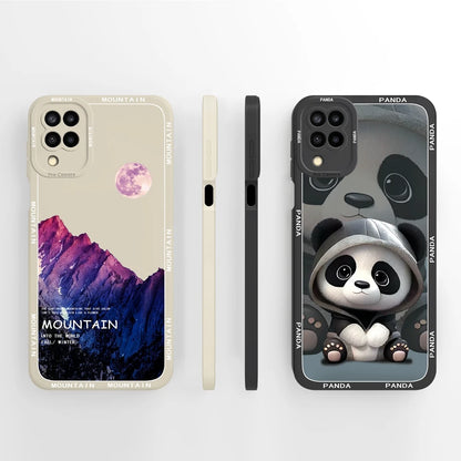 Cases For Samsung Galaxy A12 M12 F12 Back Cover Fashion Avocado Design Matte Liquid Silicone Soft Screen Protector Bumper Fundas