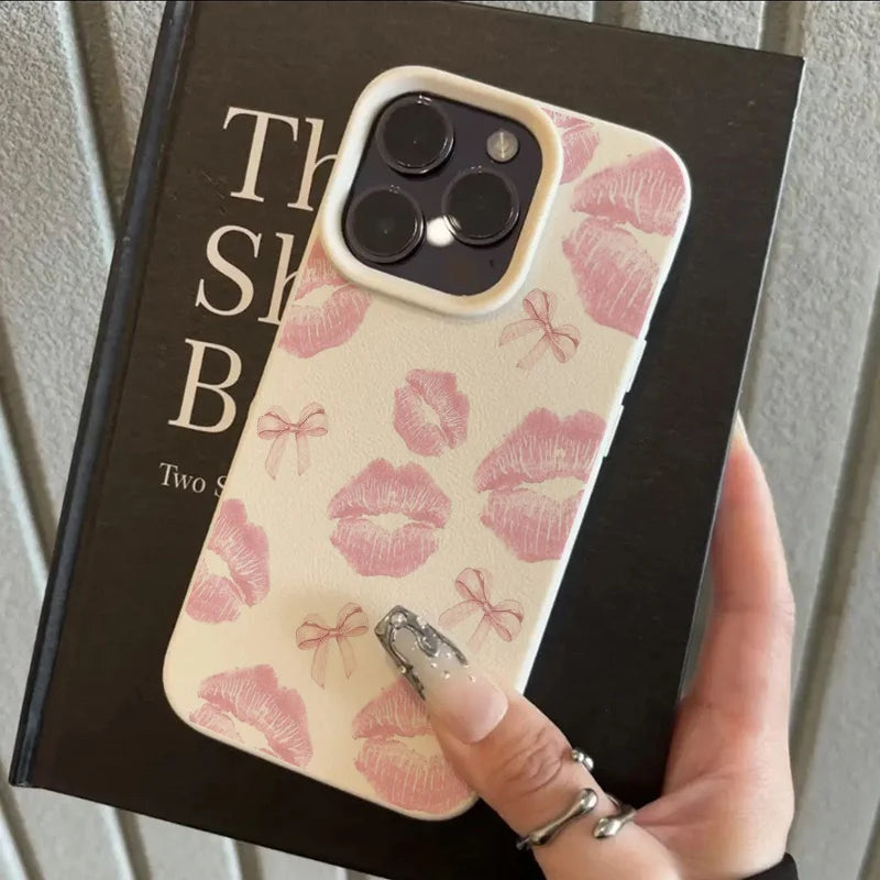 Full Screen Sexy Lips Soft Phone Case For IPhone 16 17 Air 15 14 13 12 11 Pro Max 16 Plus Shockproof Cover Case Funda Bumber