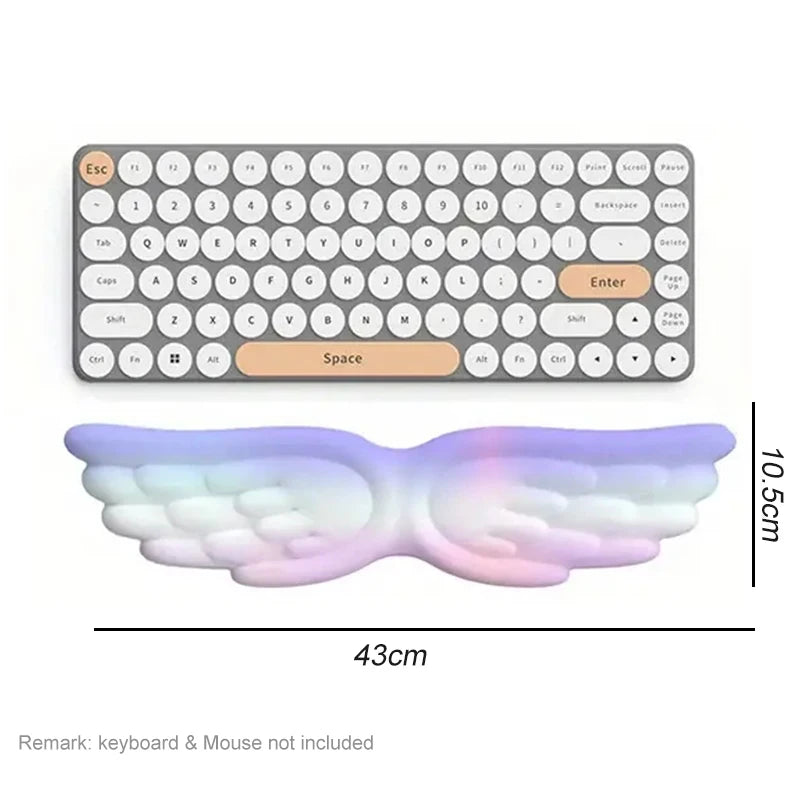 Mousepad Ergonomic Angel Keyboard Wrist Rest and Mouse Pad Set Reduce Wrist Pain for Office and Gaming Use