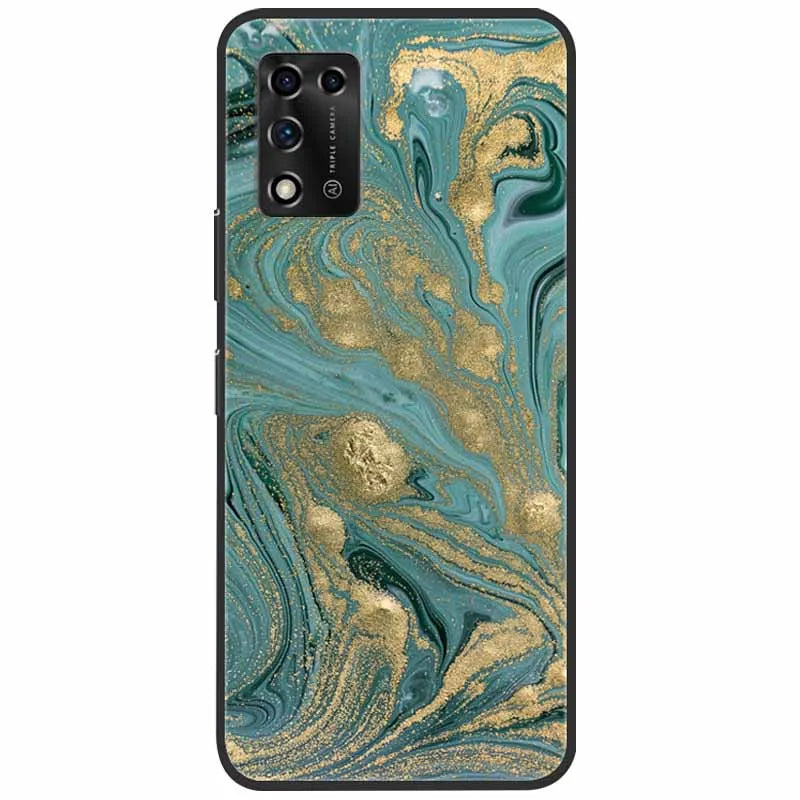 For ZTE Libero 5G II Case Marble Soft Silicone Protective Back Covers for ZTE Libero 5G III A202ZT 2022 5GIII Flower Coque TPU
