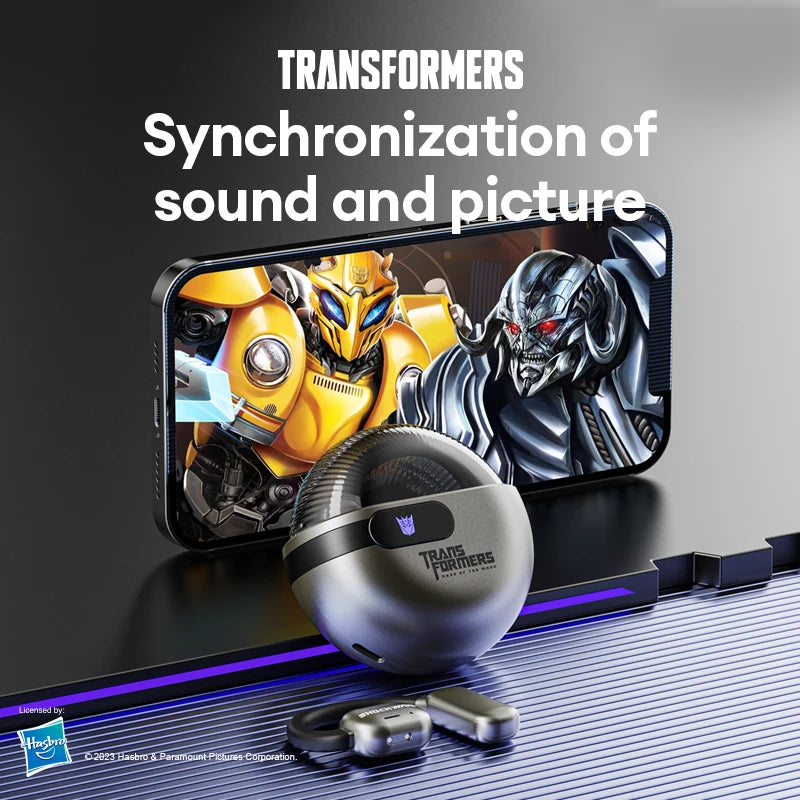 Original TRANSFORMERS TF-T09 Bluetooth 5.4 OWS Ear Hook Earphones Long Endurance  Headphones Fashion Sport Gaming Earbuds