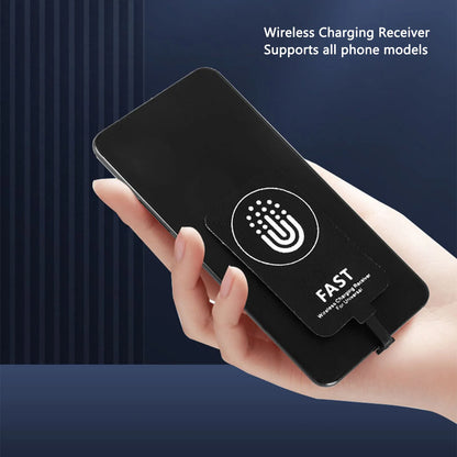 Wireless Charger Receiver 10W Ultra Thin Type C Wireless Charging Patch with Magnetic Charging Cable