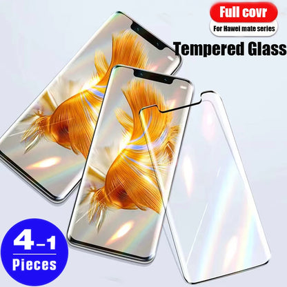 9D Cover Glass For Huawei mate 50 40 30 pro plus RS lite phone screen protector mate 50E 40E 30E Tempered glass protective film