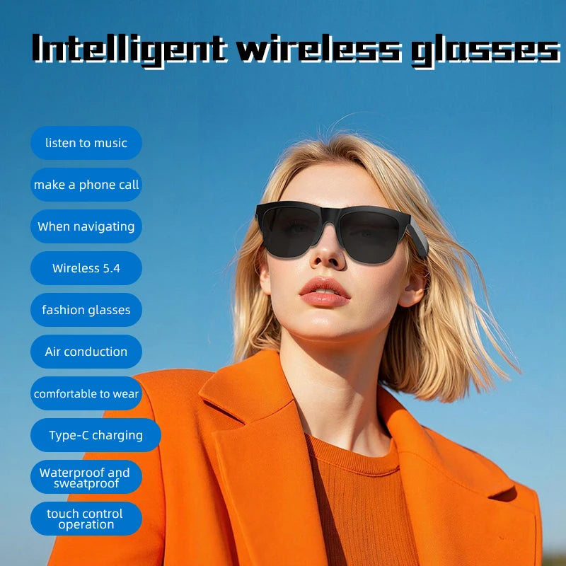 2026 New Smart Sunglasses Glasses Bluetooth Call Outdoor Sports Headphones Voice Navigation Photochromic Lens Waterproof Anti-UV