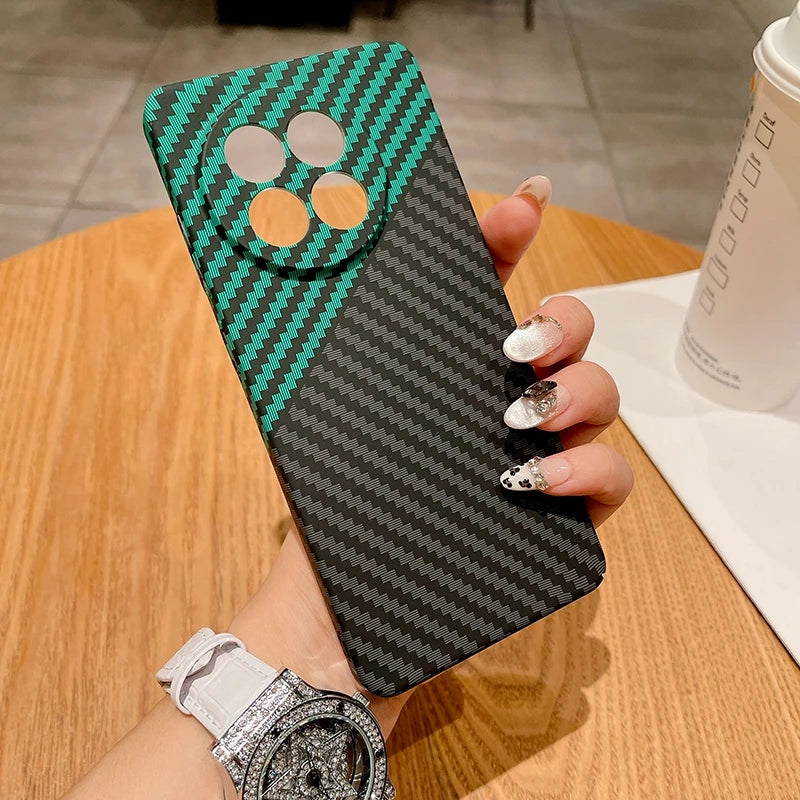 Carbon Fiber Case For Oneplus 13R Ultra Thin Hard PC Shell Anti Fingerprint Heat Dissipation Back Protection Fundas One plus 13