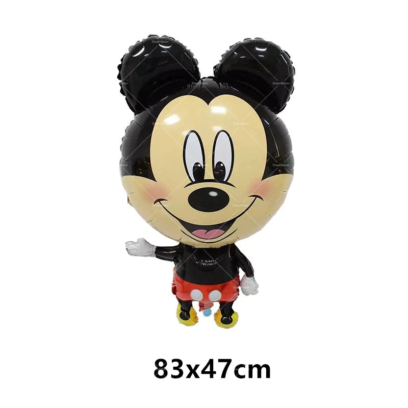 Mickey Balloon Cartoon Mouse Minnie Decorations Party Happy Birthday Banner Cake Topper Disposable Tableware Background Gift Bag