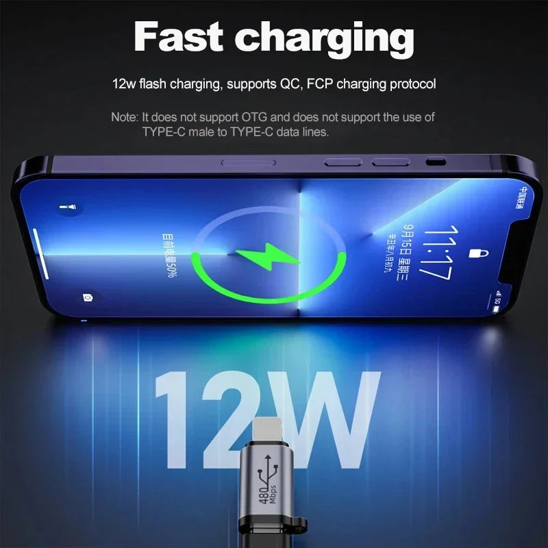 Type C Adapter USB C To Micro To Mini USB Female Converters For iPhone 15 14 Xiaomi Samsung For Lightning Male Charger Adapter